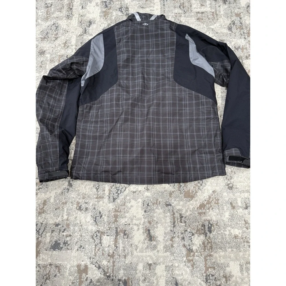 SUNICE TYPHOON Gray Black Plaid Poly Golf Full Zip Jacket‎ Size Medium